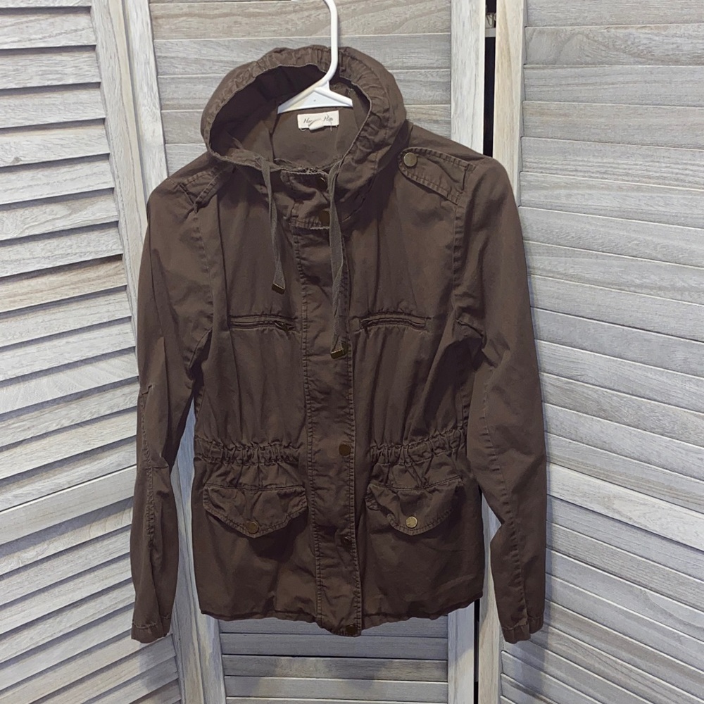 Heart & Hips Army Green Utility Jacket